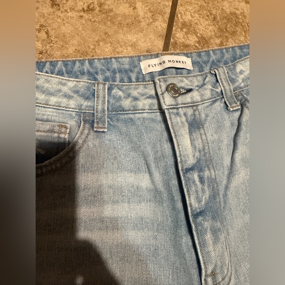 Flying Monkey Light Blue Straight Leg Jeans - Picture 4 of 8